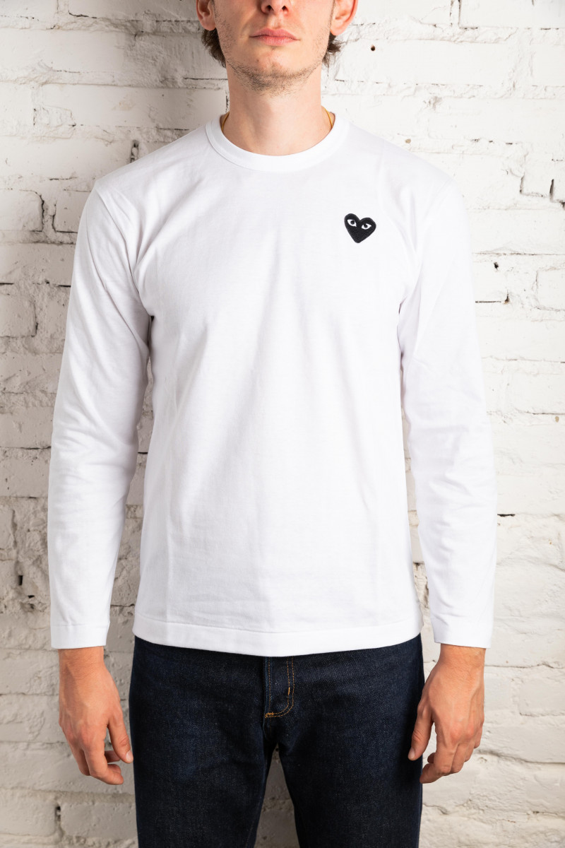 Play Long Sleeve T-Shirt Men Black Heart P1T120