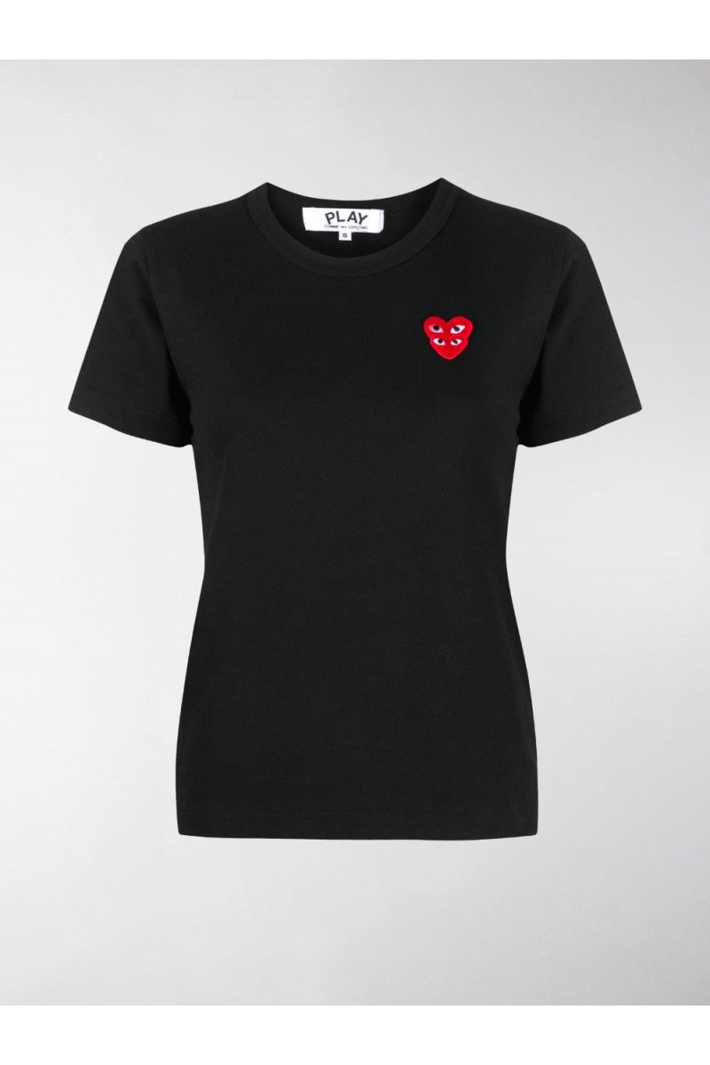 Ladies T-Shirt Multi Red Red Heart P1T287