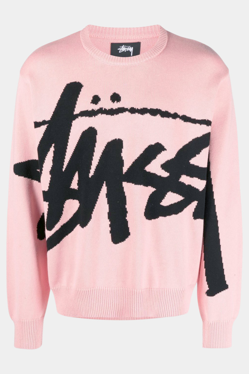 Lサイズ STUSSY STOCK SWEATER PINK ピンク セーター 良品 leantoday.pt