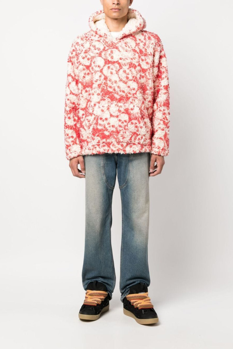 PRINTED VINTAGE FLEECE HOODIE ERL06T006