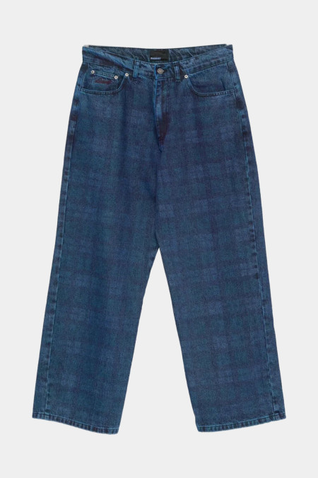 MEN ALLOVER PRINT BAGGY DENIM PANTS PACC17P022