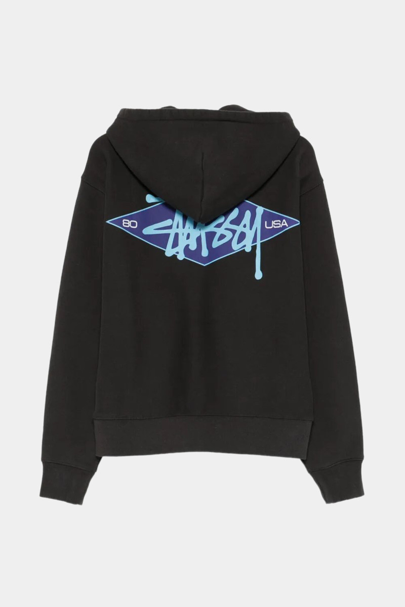 Basic Diamond Zip Hood 118603