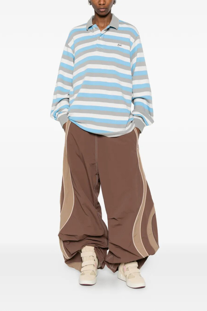 STRIPED LONG SLEEVE POLO ERL12T011