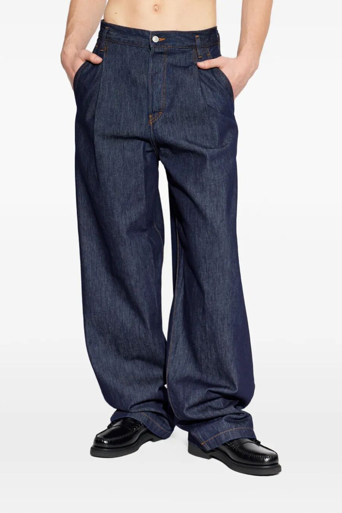 Dries Van Noten Indigo Penning Den Jeans | Société Anonyme Firenze